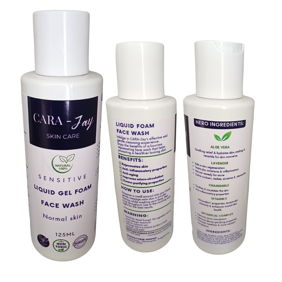 CARA-JAY SKINCARE -Sensitive Face Wash - Normal skin 125ml