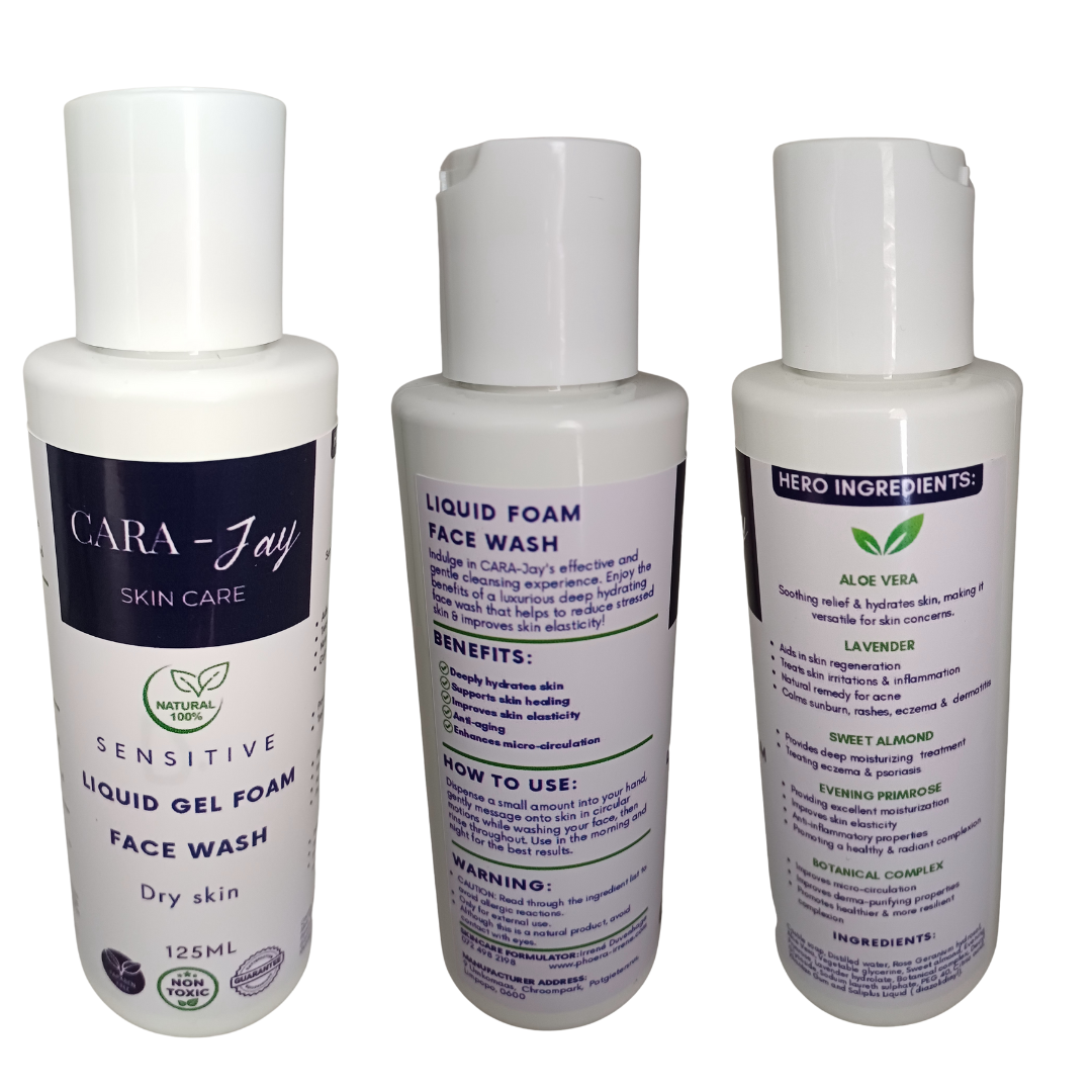 CARA-JAY SKINCARE - Sensitive Face wash- Dry skin 125ml