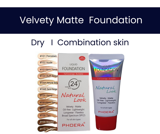 PHOERA -Velvety Matte Foundation ( Dry I Combination skin)