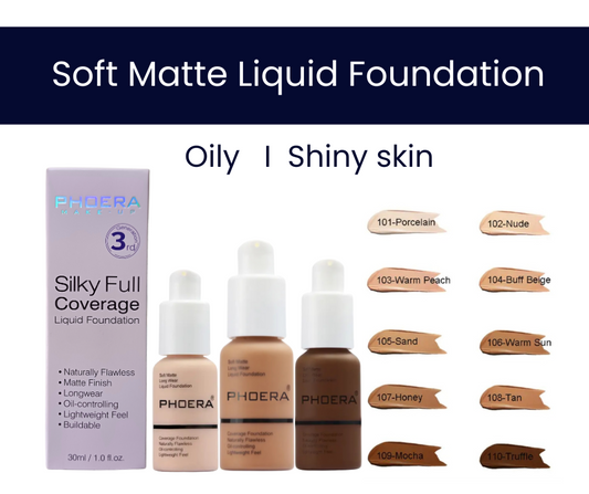 PHOERA - Soft Matte Foundation ( Oily I Shiny skin)