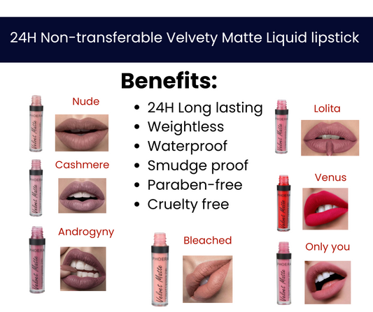 PHOERA Longwear Liquid Waterproof Lipstick